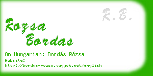 rozsa bordas business card